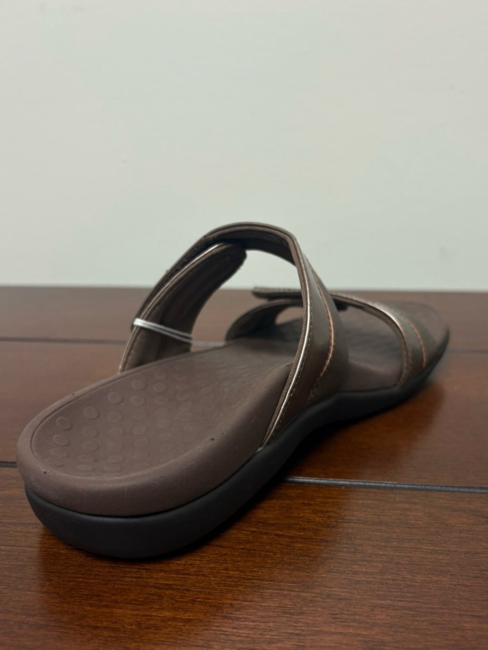 Vionic Metallic Bronze Shore Double-Strap Slide Sandal 11 - Picture 5 of 12